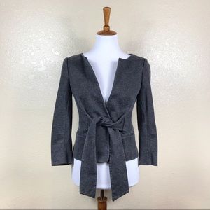 Theory Kamber Ponte Knit Tie Waist Blazer Size Small